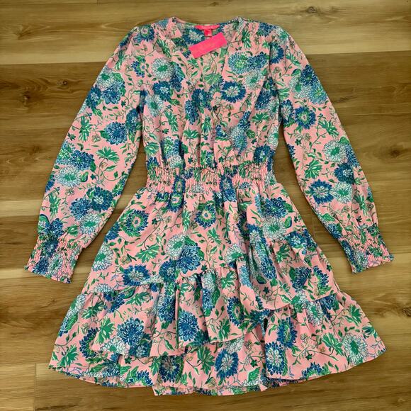 Lilly Pulitzer Cristiana Long Sleeve Stretch Dress 8 - Picture 1 of 10